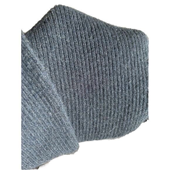 Tory Burch Madeline Med Wool Long Sleeve Rib Peplum Sweater Navy Blue Angora EUC - Picture 11 of 11